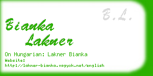 bianka lakner business card